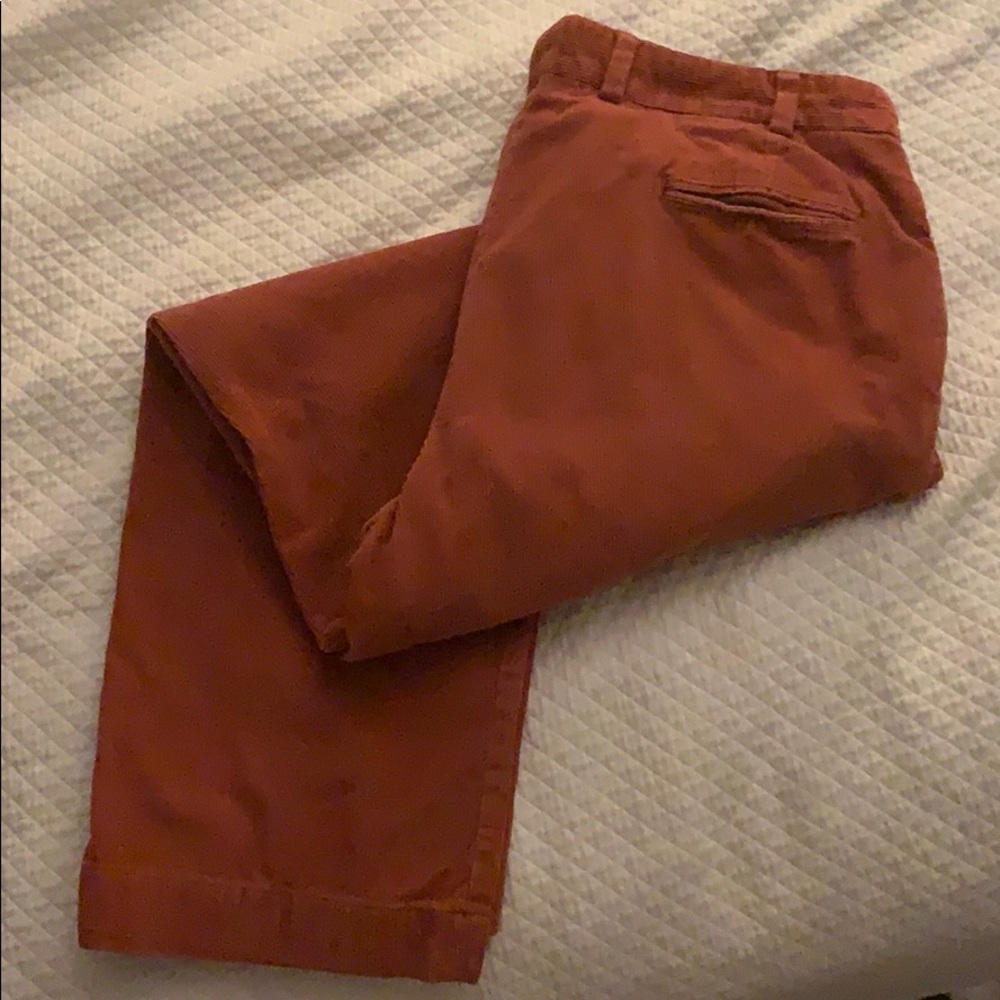 Bills Khakis Orange 11W Corduroy Sz 37x30